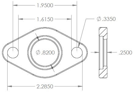 Stepped Exhaust Flange for Predator V-Twin 670cc 22hp