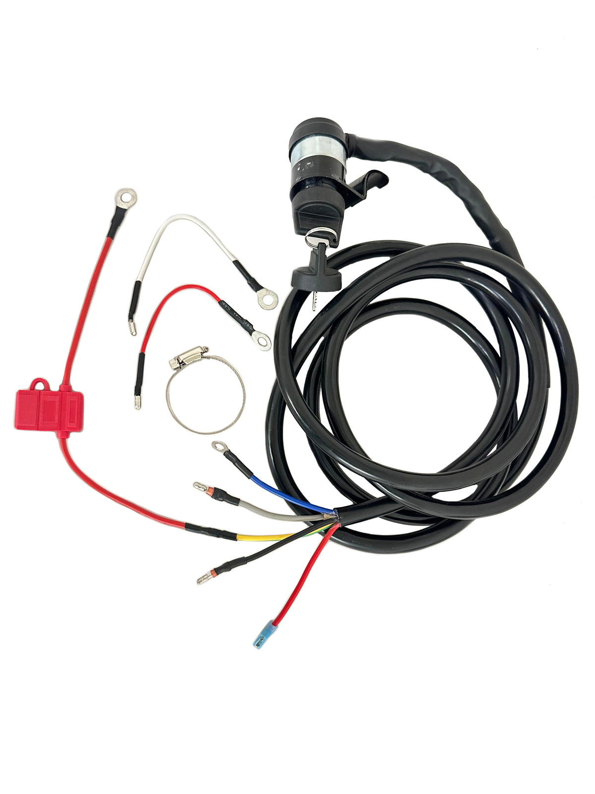 Predator Key Switch 14ft Wiring Harness w/Keyswitch & Mount for HF Predator (Limo Carts ...