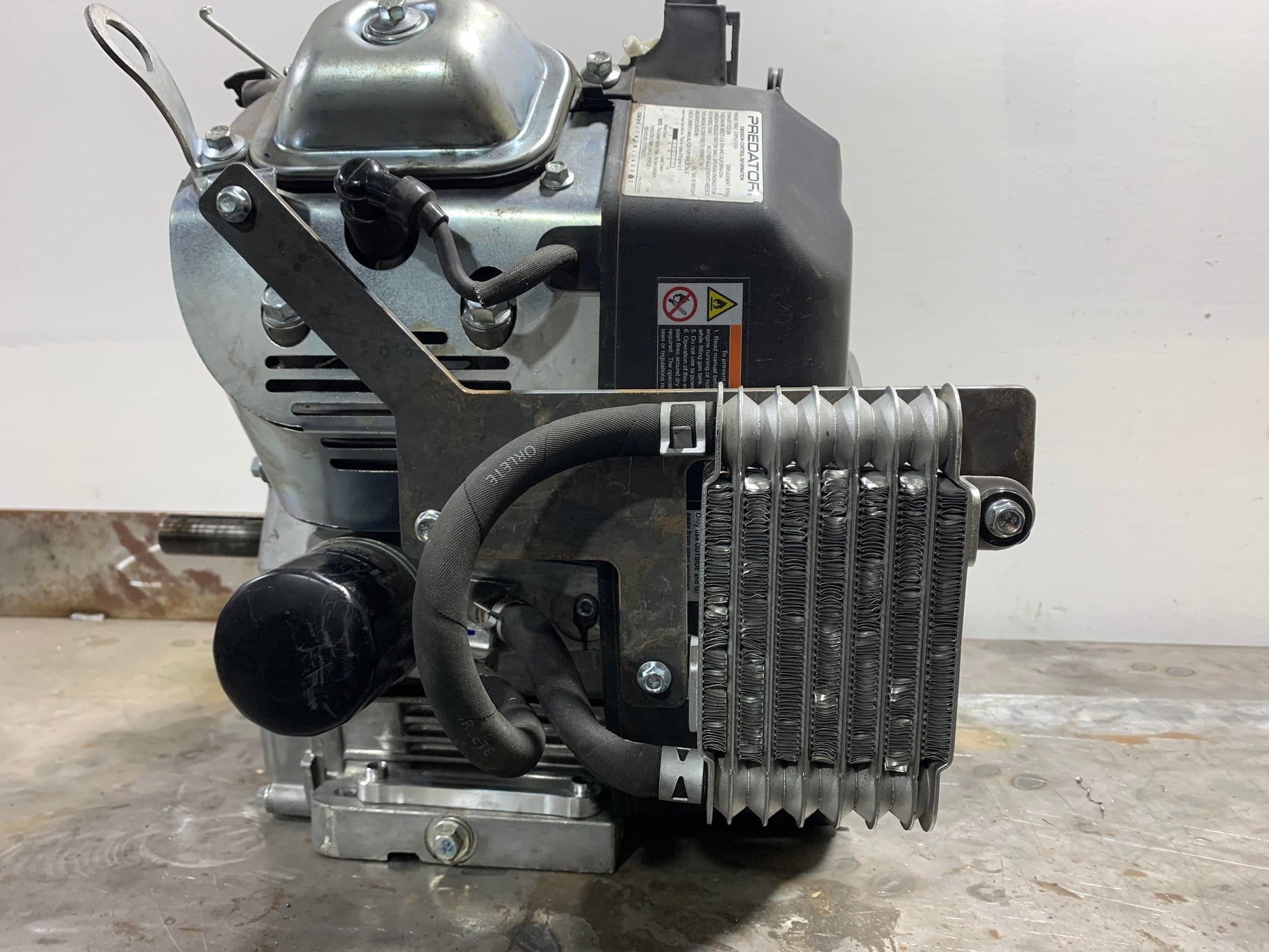 Oil Cooler Relocation Bracket for Predator 670 — Vegas Carts & Performance